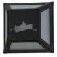 Meyda Lighting Canoe 10" Black Wall Sconce With Clear Seeded Shade Glass
