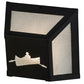 Meyda Lighting Canoe 10" Black Wall Sconce With Clear Seeded Shade Glass
