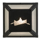 Meyda Lighting Canoe 10" Black Wall Sconce With Clear Seeded Shade Glass