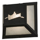 Meyda Lighting Canoe 10" Black Wall Sconce With Clear Seeded Shade Glass