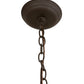 Meyda Lighting Canoe 17" Oil Rubbed Bronze Tall Pines Pendant Light With Silver Mica Shade Glass