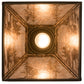 Meyda Lighting Canoe 17" Oil Rubbed Bronze Tall Pines Pendant Light With Silver Mica Shade Glass