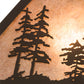 Meyda Lighting Canoe 17" Oil Rubbed Bronze Tall Pines Pendant Light With Silver Mica Shade Glass