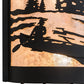 Meyda Lighting Canoe At Lake 10" 2-Light Textured Black Wall Sconce With Silver Mica Shade Glass