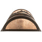 Meyda Lighting Canoe At Lake 10" Oil Rubbed Bronze Left Wall Sconce With Silver Mica Shade Glass