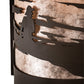 Meyda Lighting Canoe At Lake 10" Oil Rubbed Bronze Left Wall Sconce With Silver Mica Shade Glass