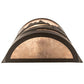 Meyda Lighting Canoe At Lake 10" Oil Rubbed Bronze Right Wall Sconce With Silver Mica Shade Glass