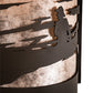 Meyda Lighting Canoe At Lake 10" Oil Rubbed Bronze Right Wall Sconce With Silver Mica Shade Glass