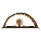 Meyda Lighting Canoe At Lake 12" Timeless Bronze Wall Sconce With Amber Mica Shade Glass