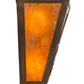 Meyda Lighting Canoe At Lake 13" 2-Light Antique Copper Wall Sconce With Amber Mica Shade Glass