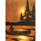 Meyda Lighting Canoe At Lake 13" 2-Light Antique Copper Wall Sconce With Silver Mica Shade Glass