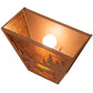 Meyda Lighting Canoe At Lake 13" 2-Light Earth Wall Sconce With Amber Mica Shade Glass