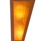 Meyda Lighting Canoe At Lake 13" 2-Light Earth Wall Sconce With Amber Mica Shade Glass