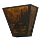 Meyda Lighting Canoe At Lake 13" 2-Light Timeless Bronze Wall Sconce With Amber Mica Shade Glass