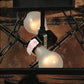 Meyda Lighting Canoe At Lake 14" 2-Light Textured Black Semi-flush Mount Ceiling Light With Silver Mica Shade Glass