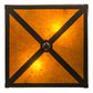 Meyda Lighting Canoe At Lake 15" 2-Light Timeless Bronze Flush Mount Light With Amber Mica Shade Glass