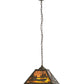 Meyda Lighting Canoe At Lake 22" 2-Light Antique Copper Pendant Light With Amber Mica Shade Glass