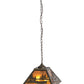 Meyda Lighting Canoe At Lake 22" 2-Light Antique Copper Pendant Light With Amber Mica Shade Glass