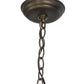 Meyda Lighting Canoe At Lake 22" 2-Light Antique Copper Pendant Light With Amber Mica Shade Glass