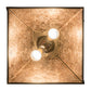 Meyda Lighting Canoe At Lake 22" 2-Light Oil Rubbed Bronze Pendant Light With Silver Mica Shade Glass