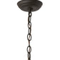 Meyda Lighting Canoe At Lake 22" 2-Light Oil Rubbed Bronze Pendant Light With Silver Mica Shade Glass