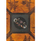 Meyda Lighting Canoe At Lake 22" 2-Light Timeless Bronze Pendant Light With Amber Mica Shade