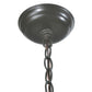 Meyda Lighting Canoe At Lake 22" 2-Light Timeless Bronze Pendant Light With Amber Mica Shade
