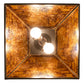 Meyda Lighting Canoe At Lake 23" 2-Light Timeless Bronze Pendant Light With Amber Mica Shade Glass
