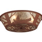 Meyda Lighting Canoe At Lake 23" 4-Light Rust Flush Mount Light With Silver Mica Shade Glass