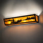 Meyda Lighting Canoe At Lake 24" 4-Light Timeless Bronze Vanity Light With Amber Mica Shade Glass