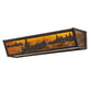 Meyda Lighting Canoe At Lake 24" 4-Light Timeless Bronze Vein Vanity Light With Amber Mica Shade Glass