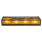 Meyda Lighting Canoe At Lake 24" 4-Light Timeless Bronze Vein Vanity Light With Amber Mica Shade Glass