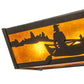 Meyda Lighting Canoe At Lake 24" 4-Light Timeless Bronze Vein Vanity Light With Amber Mica Shade Glass
