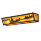 Meyda Lighting Canoe At Lake 24" 4-Light Timeless Bronze Vein Vanity Light With Amber Mica Shade Glass