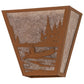 Meyda Lighting Canoe At Lake 5" 2-Light Earth Wall Sconce With Silver Mica Shade Glass