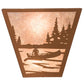 Meyda Lighting Canoe At Lake 5" 2-Light Earth Wall Sconce With Silver Mica Shade Glass