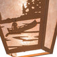 Meyda Lighting Canoe At Lake 5" 2-Light Earth Wall Sconce With Silver Mica Shade Glass