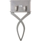 Meyda Lighting Canterbury 12" 2-Light Nickel Wall Sconce With Off White Textrene Shade Glass