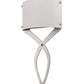 Meyda Lighting Canterbury 12" 2-Light Nickel Wall Sconce With Off White Textrene Shade Glass