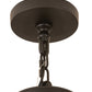 Meyda Lighting Capella 28" 4-Light Satin Black Wrought Iron Inverted Pendant Light With Ambra Siena Idalight Shade