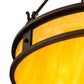 Meyda Lighting Capella 28" 4-Light Satin Black Wrought Iron Inverted Pendant Light With Ambra Siena Idalight Shade