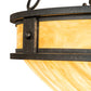 Meyda Lighting Capella 28" 6-Light Coffee Bean Inverted Pendant Light With Beige Travertine Idalight Shade Glass