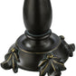 Meyda Lighting Capolavoro 23" 2-Light Mahogany Bronze Table Lamp With Green and Beige Shade Glass