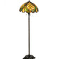 Meyda Lighting Capolavoro 65" 3-Light Mahogany Bronze Floor Lamp With Green and Beige Shade Glass