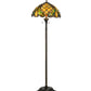 Meyda Lighting Capolavoro 65" 3-Light Mahogany Bronze Floor Lamp With Green and Beige Shade Glass