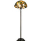 Meyda Lighting Capolavoro 65" 3-Light Mahogany Bronze Floor Lamp With Green and Beige Shade Glass