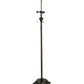 Meyda Lighting Capolavoro 65" 3-Light Mahogany Bronze Floor Lamp With Green and Beige Shade Glass