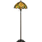 Meyda Lighting Capolavoro 65" 3-Light Mahogany Bronze Floor Lamp With Green and Beige Shade Glass