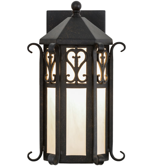 Meyda Lighting Caprice 10" Chestnut Wall Sconce With Fleshtone Idalight Shade