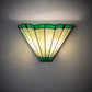Meyda Lighting Caprice 11" 2-Light Antique Brass Wall Sconce With Green & Red Stained Shade Glass